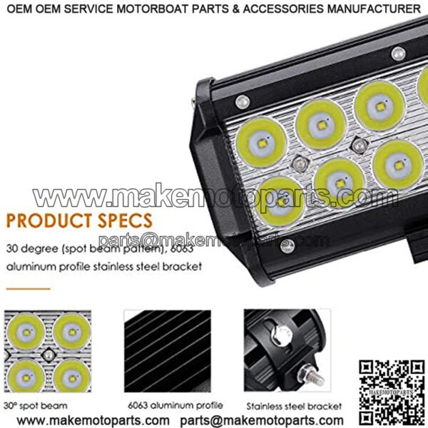 7inch LED Light Bar, 36W Spot Off Road Driving Light Super Bright Led Spot Light Pod IP67 Waterproof Backup Light for trucks 4x4 Military Mining Boating Farming and Heavy Equipment - Image 3