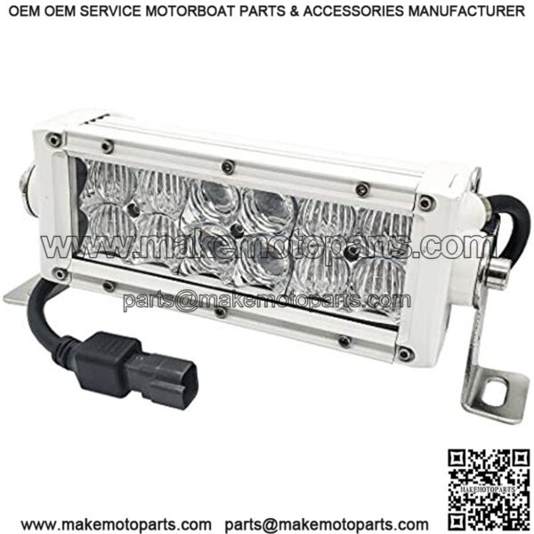 8" White 4D Series 36w LED Light Bar Combo Beam Plug and Play Harness for Marine Boat Fishing Vessel 12v-24v - Image 2