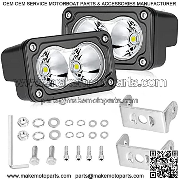 LED Pods, AKD Part 3 inch Driving Lights 40W Spot Lights Off Road Work Lights LED Cubes Light Bar Pods LED Bumper Lights White 2 Pack for Truck Motor ATV UTV SUV Pickup Boat