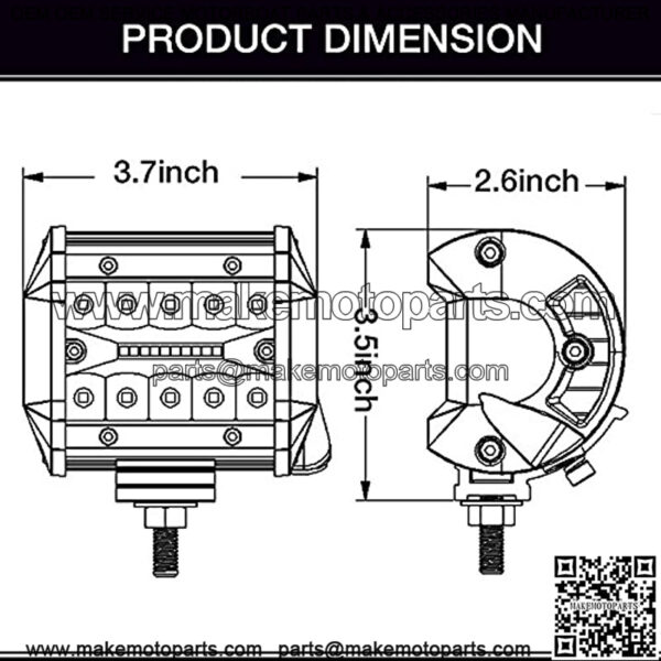 LED Pods, 2pcs 4 Inch 120W LED Cubes Spot Flood Combo Beam LED Work Lights Square Offroad LED Driving Lights Waterproof Fog Light for Truck Pickup UTV ATV SUV Boat - Image 2