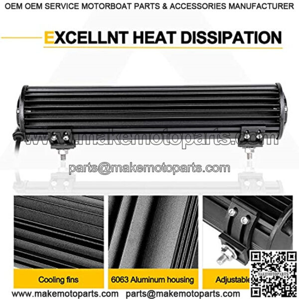 LED Light Bar, Niking Auto 15 Inch 336W Quad Row Off Road LED Driving Lights Spot Flood Combo Beam Fog Lamps LED Work Light Waterproof for Trucks ATV UTV SUV Boat - Image 4