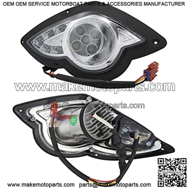 Deluxe Golf Cart LED Light Kit for Yamaha G29 2007-2016 Gas or Electric Models Headlights Tail Light (12 Volt) - Image 2
