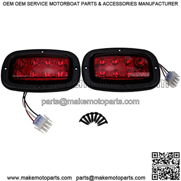 Golf Cart LED Tail Light Kit Compatible with Club Car DS with 2 LED 3 Wire Taillights 1017035 1982-Newer - Image 2