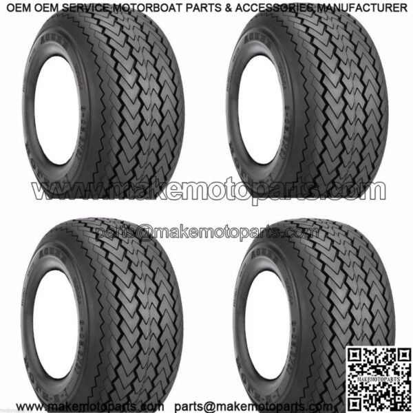 Set of 4 - 18x8.50-8 Hole-N-1 Stock Sawtooth Golf Cart Tires (ONLY)