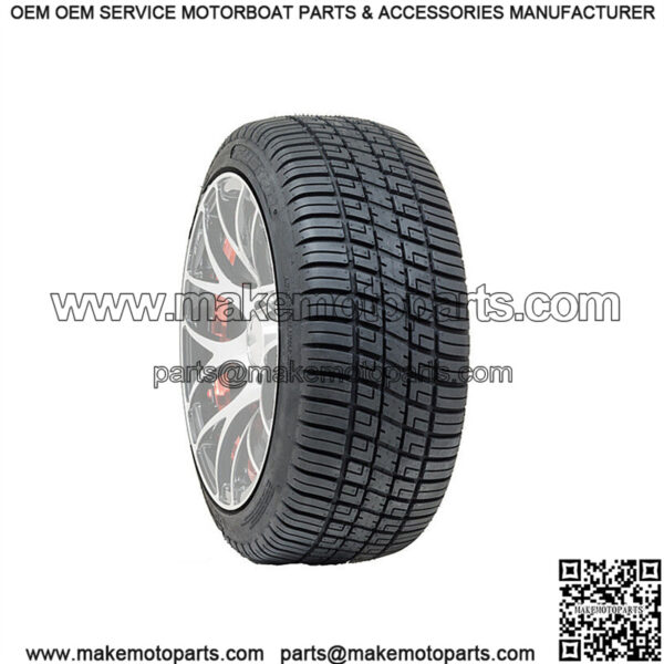 Set of 4 205/50-10 Fusion Golf Cart Street and Turf Tires No Lift Required