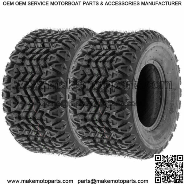 Set of 2, 22x11-10 22x11x10 22-11-10 4PR ATV Golf Cart All Trail Turf Tires