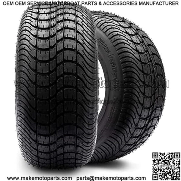 205/50-10 Dot Street Tires for Ezgo, Club Car, Yamaha Golf Carts (205/50-10, Set of 2 Tires)