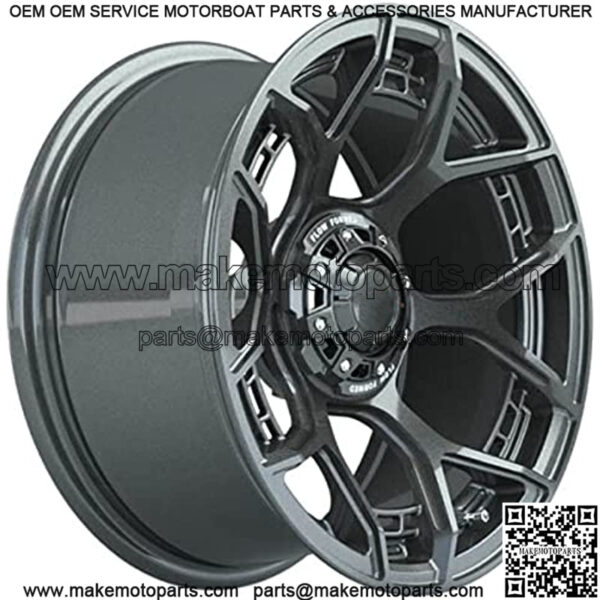 Evolution Gunmetal 15" Lifted Golf Cart Wheels Mounted on 23" Steel Belted Radial All-Terrain Tires (23x10-15) | Set of 4 - Image 4