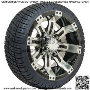 Set of 4 - 10 inch Tempest Golf Cart Wheels on Street Tires