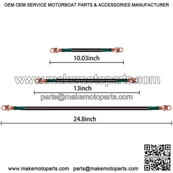 Golf Cart Battery Cable Kit for EZGO TXT & Medalist 1994-up 36 & 48 Volt Electric (4 Gauge, Set of 7 PCS) - Image 2