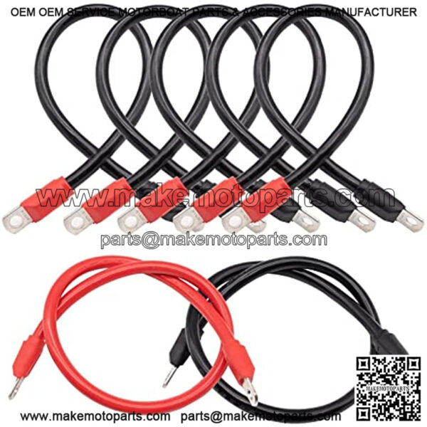 Golf Cart Battery Cables Wiring Kit for EZGO TXT 1994 & UP with 4 Gauge 7 PC AC/DC Wire Golf Cart Battery Cable Set 36 & 48 Volt - Image 5