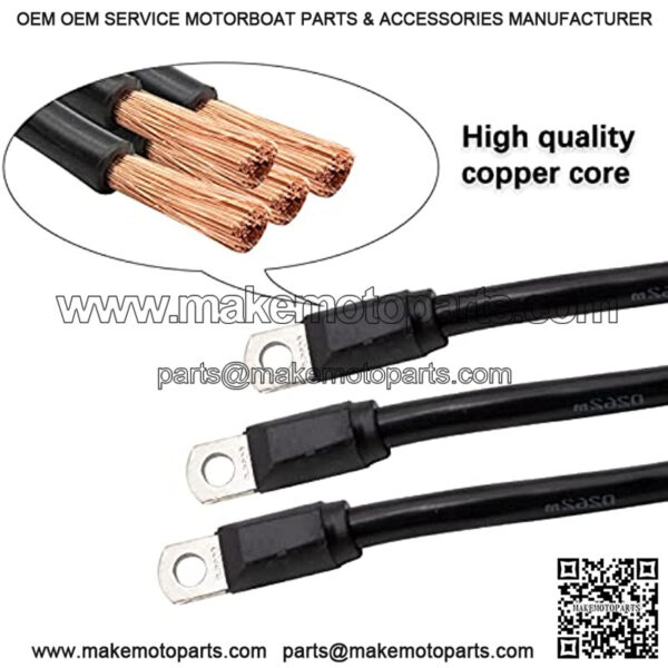 Golf Cart Battery Cables Wiring Kit for EZGO TXT 1994 & UP 36 & 48 Volt with 4 Gauge 7 PC AC/DC Wire Golf Cart Battery Cable Set - Image 2