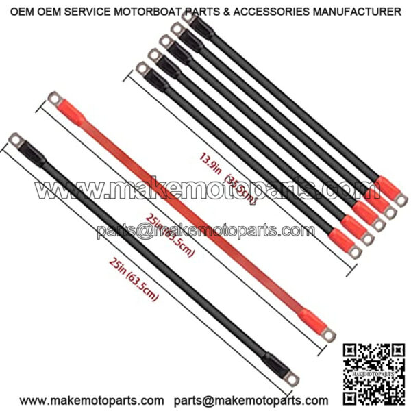 Golf Cart Battery Cables Wiring Kit for EZGO TXT 1994 & UP 36 & 48 Volt with 4 Gauge 7 PC AC/DC Wire Golf Cart Battery Cable Set - Image 5