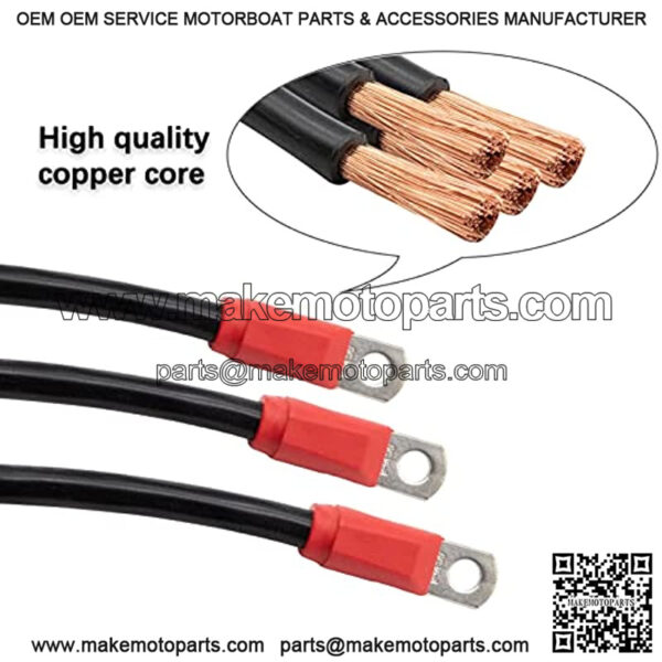 Golf Cart Battery Cable Set for Club Car DS 1995-Up 48 Volt 4 Gauge (Set of 5) - Image 2