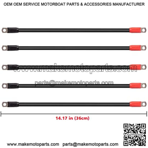 Golf Cart Battery Cable Set for Club Car DS 1995-Up 48 Volt 4 Gauge (Set of 5) - Image 4