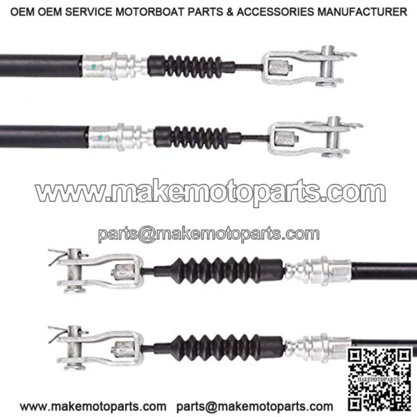 Golf Cart Brake Cable Set Stainless Steel Core Passenger and Driver Side for Club Car DS 1981-1999 G&E Golf Cart OEM# 1011125 1011403 1016761-01(42 Inch, 2PCS) - Image 2