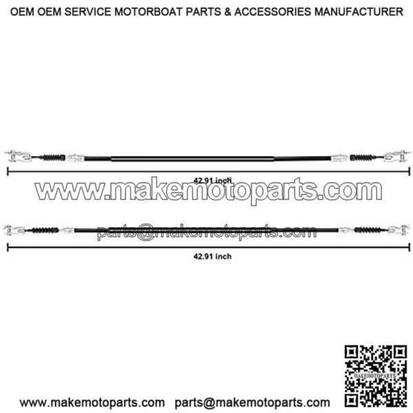 Golf Cart Brake Cable Set Stainless Steel Core Passenger and Driver Side for Club Car DS 1981-1999 G&E Golf Cart OEM# 1011125 1011403 1016761-01(42 Inch, 2PCS) - Image 5