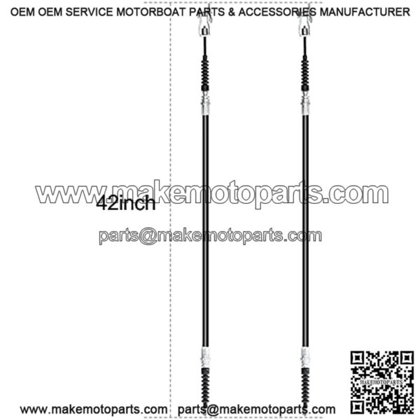 Golf Cart Club Car DS Brake Cables fit DS G&E 2000 Up, 42 inch Drive and Passenger Side OEM 102022101, 1020221-01, 1019907 - Image 5