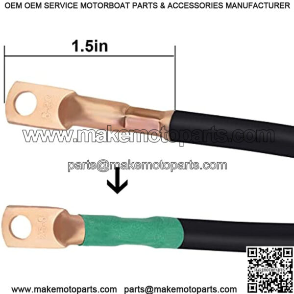 Golf Cart Battery Cable Set (4 Gauge) for EZGO 1994 & UP Medalist/TXT,36V/48V Golf Buggies - 4-10" Black, 1-13" Black.(5 Pack) - Image 5