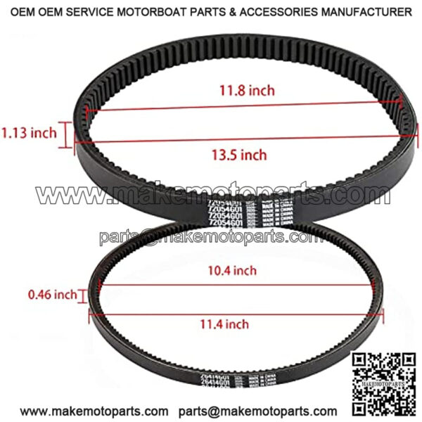 EZGO TXT/Medalist Clutch Drive Belt & Starter Generator Belt Kits for 4 Cycle Gas 350cc/295cc 1994-up Golf Cart Models OEM #72054G01,72024G01,72025G01,26414G01,630587 - Image 5