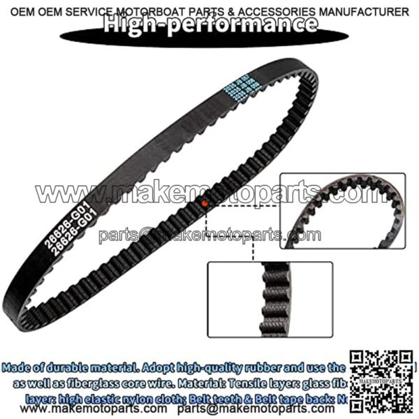 EZGO Timing Belt Gas Golf Cart 1991-up 295cc & 350cc 4 Cycle Engine 26626-G01 - Image 2