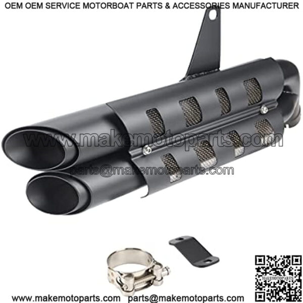 Motorcycle Exhaust Slip-on Muffler Pipe Tube with Heat Shield Cover Kit for CMX 300 CMX 500 Rebel 2017-2021 Black - Image 2