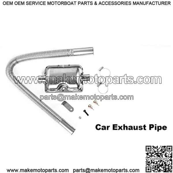 Diesel Heater Exhaust Pipe & Silencer Muffler, TZUTOGETHER Parking Heater Stainless Steel Exhaust Extension Kit (60cm) - Image 2