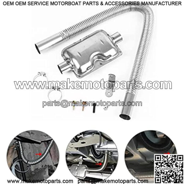 Diesel Heater Exhaust Pipe & Silencer Muffler, TZUTOGETHER Parking Heater Stainless Steel Exhaust Extension Kit (60cm) - Image 3