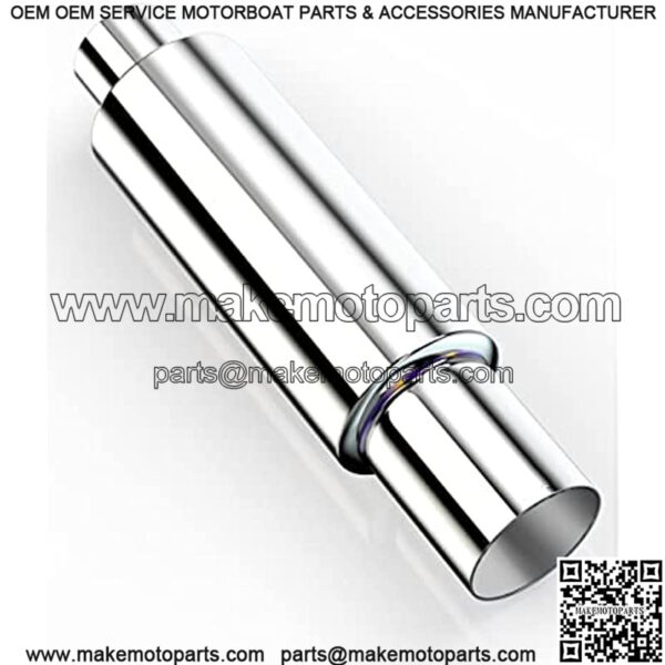 MZS Exhaust Muffler, Stainless Steel Exhaust Tip 18.5" Length 2.5" Inlet 4" Outlet Universal for Car Sedan SUV Truck Vehicles