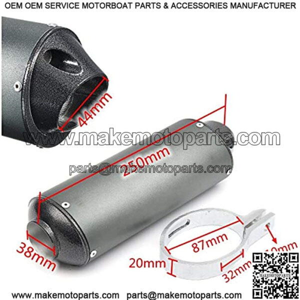 Motorcycle Exhaust Pipe Universal 38mm For 125cc 150cc 160cc For Honda Yamaha Kawasaki ATV Motocross Muffler Modified Parts - Image 3
