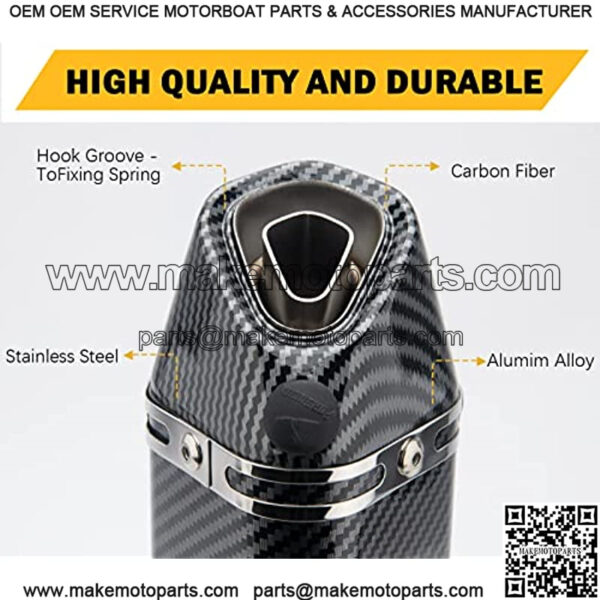Motorcycle Exhaust Muffler Compatible with Honda Grom Msx125 2013 2014 2015 2016 2017 2018 2019 2020 2021 2022 Motorcycle Exhaust Slip On Muffler Baffle - Image 3