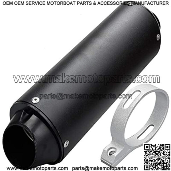 38mm Exhaust Muffler Silencer for 140cc 150cc 160cc 125cc Dirt Pitbike Lifan Yx Stomp SDG Pit Dirt Bike 4 Wheeler ATV Motorcycle Black - Image 2