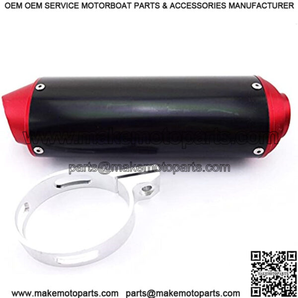 CNC Aluminum Red 38mm Exhaust Muffler With Clamp For 125cc 140cc 150cc 160cc Chinese Dirt Pit Bike Motorcycle - Image 2