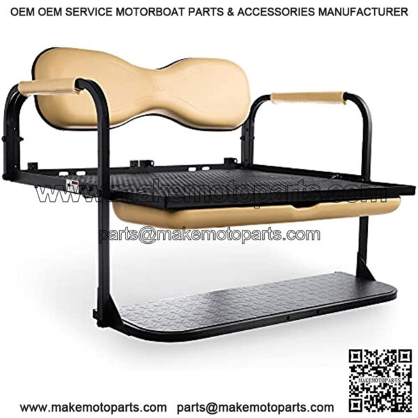 MODZ  Flip4 Club Car DS Golf Cart Rear Seat Kit ?C Buff,Ball Joint Tie Rod End Kit for Club Car Precedent 2004-up Golf Cart, OEM# 102022601, 102288301,DESERT FOX GOLF Phone Caddy,MODZ  Flip4 Club Car Precedent Golf Cart Rear Seat Kit ?C White,Golf Cart Armrest with Cup Holder for EZGO Club Car Yamaha - Upgrade Support Frame/No Drilling Required - Just Only Fit 1.0" Square Tube Frame - Image 2