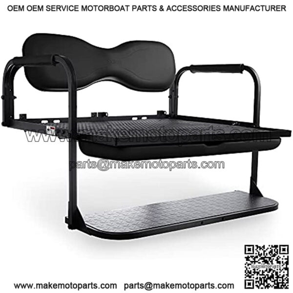 MODZ  Flip4 Club Car DS Golf Cart Rear Seat Kit ?C Black - Image 2