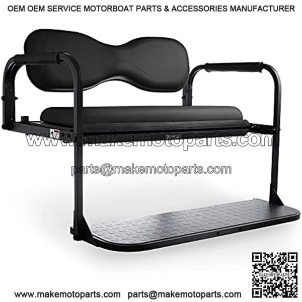 MODZ Flip4 EZGO TXT & TXT48 1995+ Golf Cart Rear Seat Kit ?C Black
