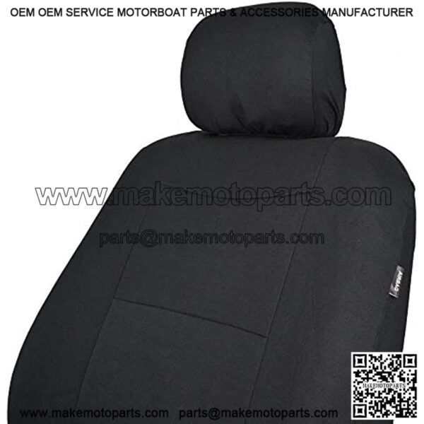 PolyPro Car Seat Covers Full Set in Solid Black ?C Front and Rear Split Bench Car Seat Cover, Easy to Install, Interior Covers for Auto Truck Van SUV - Image 3