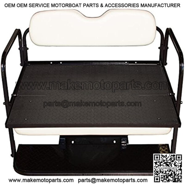 Performance Plus Carts Yamaha G14,G16,G19, G22 Golf Cart Flip Folding Rear Back Seat Kit - Ivory - Image 2