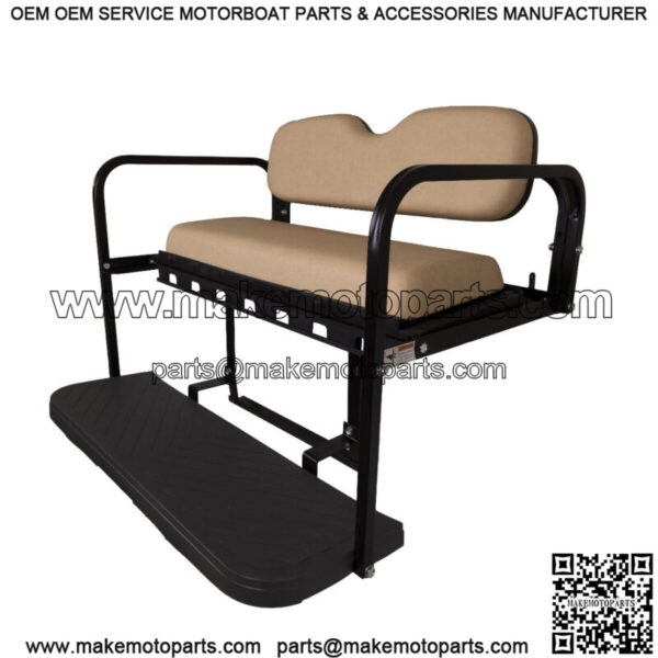 MACH3 Rear Flip Seat for Club Car Precedent/Tempo/Onward Golf Carts - Buff - Image 2