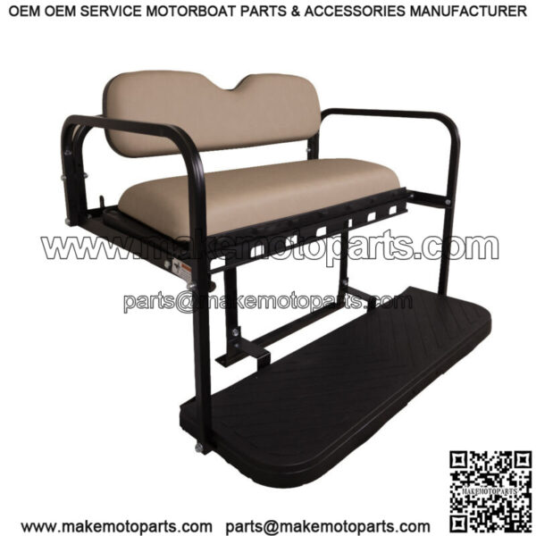 MACH3 Rear Flip Seat for EZGO RXV Golf Carts - Sandstone
