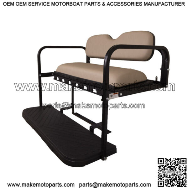 MACH3 Rear Flip Seat for EZGO RXV Golf Carts - Sandstone - Image 2