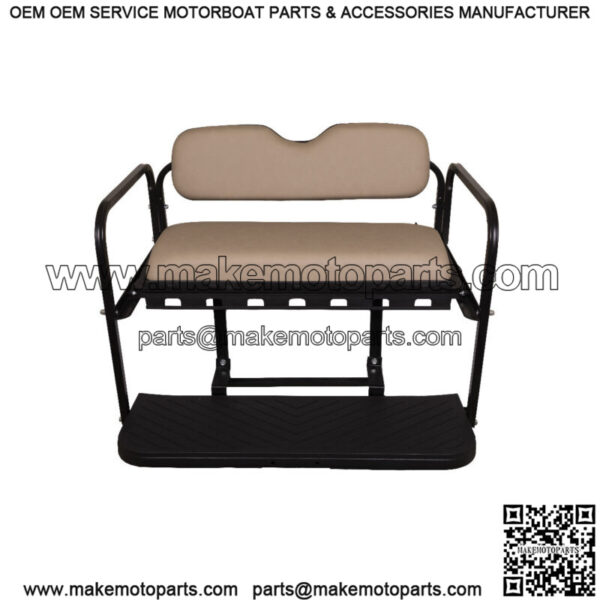 MACH3 Rear Flip Seat for EZGO RXV Golf Carts - Sandstone - Image 3
