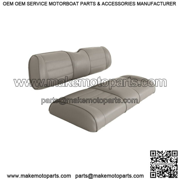 Premium Vinyl Seat Cushions for Mach3 Golf Cart Rear Seat - Gray - Image 2
