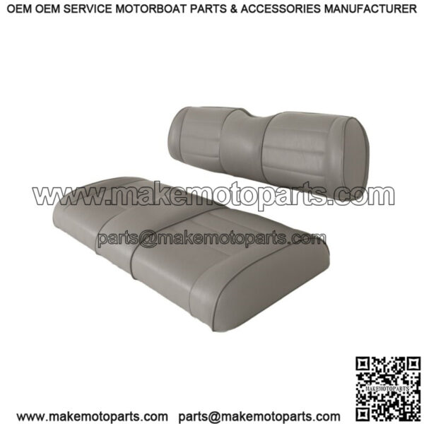 Premium Vinyl Seat Cushions for Mach3 Golf Cart Rear Seat - Gray - Image 3