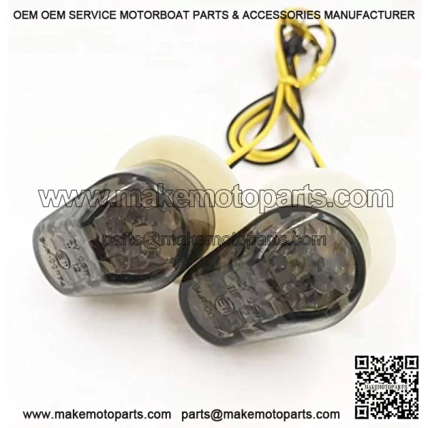Motorcycle Flush Mount LED Turn Signals Smoke For Yamaha FZ1 FZ6 FZR FAZER YZF R1 R6 R6S FZ1 FZ6 FZ8 FAZER XJ6 MT03 - Image 3