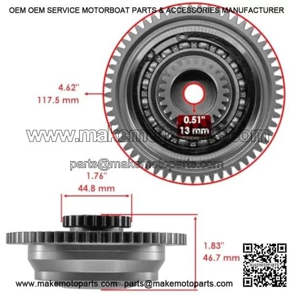 Replacement Part OEM for Supercharger Clutch Gear Assembly for Yamaha Waverunner FZR FZS GX1800 2014-2016 Index-DDR965-GTF1-4446 - Image 2