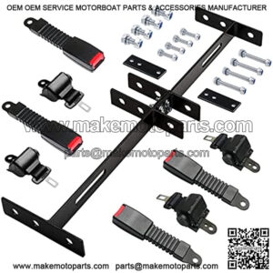 Golf Cart Retractable 2 Passenger 42" Seat Belts with Belt Bracket Kit for Yamaha Club Car DS Precedent EZGO TXT RXV
