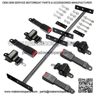Golf Cart Retractable 42" Seat Belts with Belt Bracket Kit for Yamaha Club Car DS Precedent EZGO TXT RXV