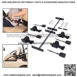 4PCS Golf Cart Seat Belt & Bracket Kit for EZGO Yamaha Club Car NEW