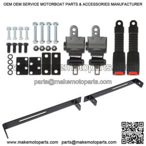 2 Golf Cart Seat Belts and Bracket Kit For EZGO Yamaha Club Car